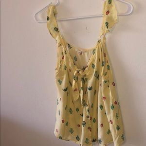 Tie knot cactus shirt